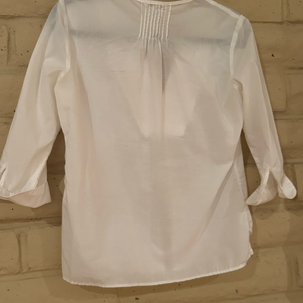 Vince White Blouse with Pintuck Detail - Picture 4 of 4